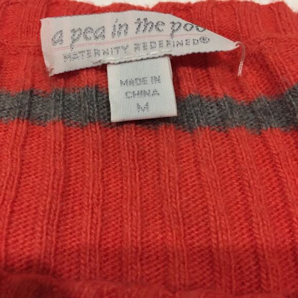 A Pea in the Pod Orange Maternity Sweater sz M Long Sleeve Knit Maternity Top - Picture 5 of 5
